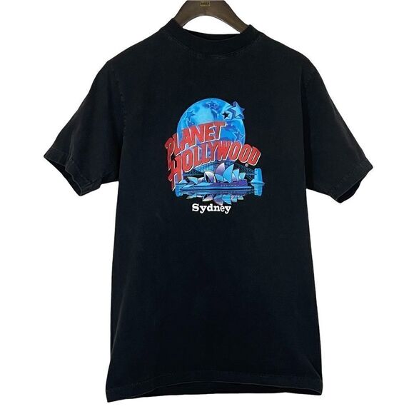 Vintage Planet Hollywood Sydney Black Short Sleeve Tee Size Medium - Picture 1 of 2
